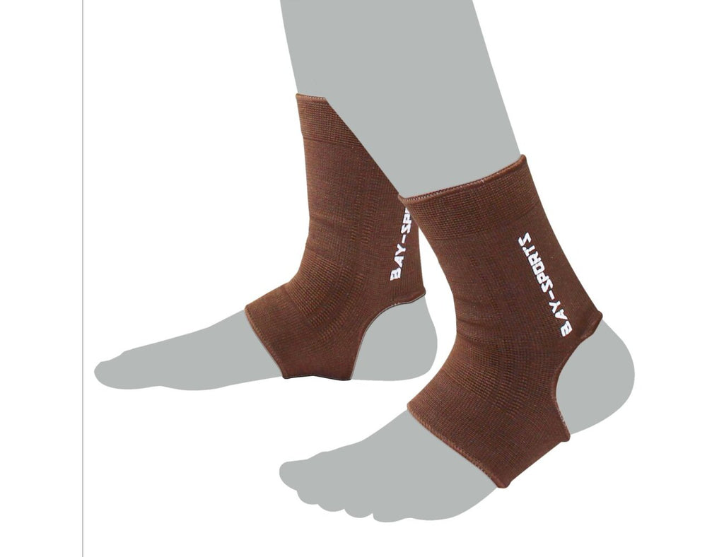 Спортни бинтове за крака, глезен, еластични, кафяви, размер S