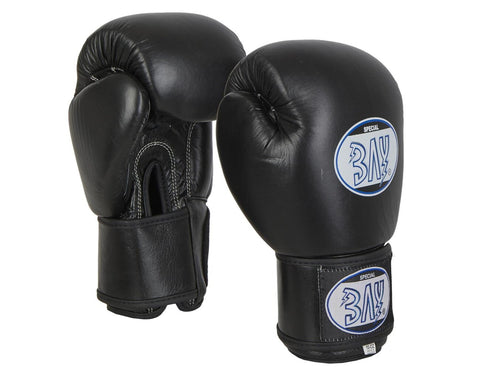 Боксови ръкавици, кожени, черни, 10 унции