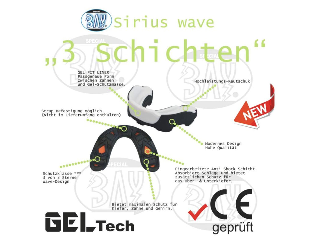 Протектор за уста, черен, бял